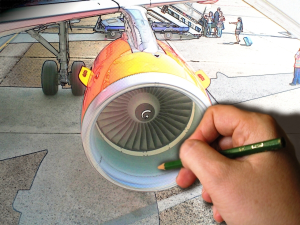 Creation of Sketching the Jet: Step 6